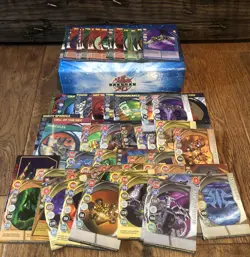 Bakugan Battle Brawlers Trading Cards Over 30 Magnetic - Over 60 Total + Case - Image 1