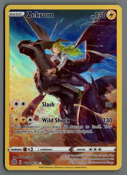 Zekrom TG05/TG30 SWSH09: Brilliant Stars Trainer Gallery Holo Pokemon Card - Image 1