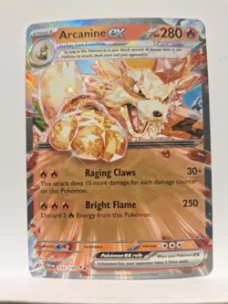 Arcanine EX 032/198 NM Scarlet Violet Base DOUBLE RARE Holo Pokemon TCG Card - Image 2