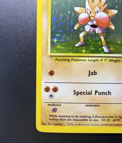 Hitmonchan 7/102 Base Set Unlimited Holo Rare WOTC Pokemon Card TCG NM - Image 5