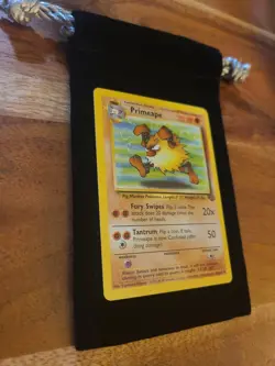 1999 Primeape Pokemon Card TCG #43/64 Jungle Unlimited Edition Perfect Condition - Image 4