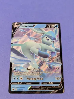Glaceon V - 038/159 - Rare Holo V Crown Zenith - Pokemon Card - NM - Image 1