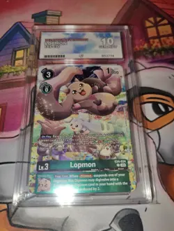 Lopmon EX4-034 Alt Art Digimon Card ACE Graded 10 English - Image 1