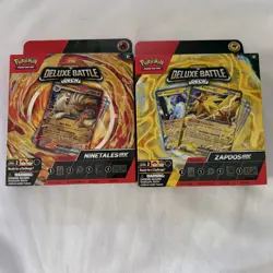 Pokemon TCG Ninetales EX & Zapdos EX Deluxe Battle Deck (one each) NEW Sealed - Image 1