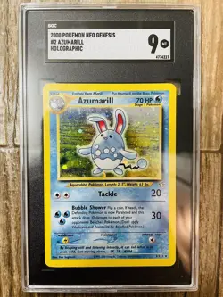 Pokemon Unlimited Neo Genesis Azumarill Holo 2/111 SGC Graded 9 - Image 1