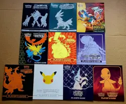 Lot of 10: Pokemon Player's Guide Celebrations Paldean Hidden Fates Burning etc. - Image 1