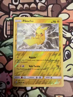 Pikachu Reverse Holo Pokemon Cosmic Eclipse 66/236 Common - Image 1