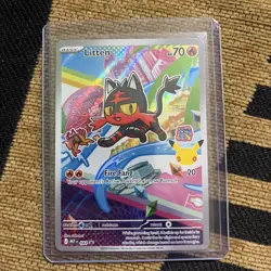 Litten 044 First Partner Illustration Collection Promo Pokemon English NM MEP - Image 1