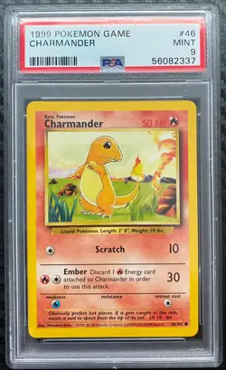 1999 Pokemon Base Set #46 Charmander PSA 9 - Image 1
