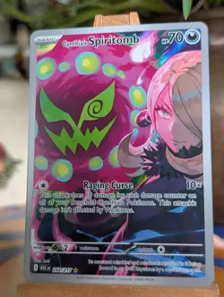 Pokemon TCG Cynthia's Spiritomb ASC EN 244/217 Full Art Holo Rare 70HP - Image 1