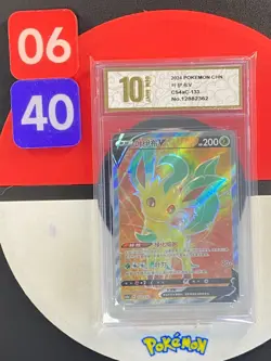 Pokemon TCG Chinese Leafeon V SR - Scarlet & Violet CS4aC 133/132 Grade10 - Image 1