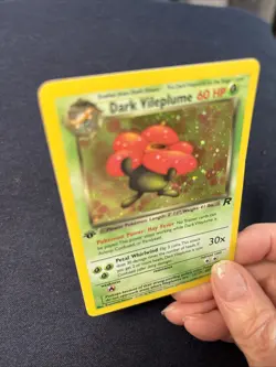 Pokemon 1st Edition Dark VILEPLUME Holo 13/82 RARE Rocket - Image 5