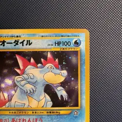 Pokemon Vintage Holo Feraligatr Gold, Silver, to a New World... Japanese 2000 - Image 3