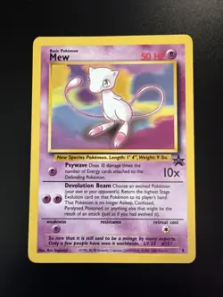 Mew # 8 Black Star Promo Rare Vintage Pokemon Non Holo - Image 1