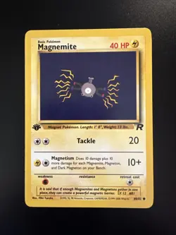 Magnemite 60/82 Team Rocket Common 1st Edition Pokemon - Image 1