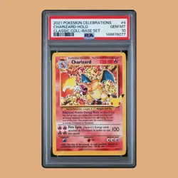 2021 POKEMON CELEBRATIONS CLASSIC COLLECTION #4 CHARIZARD-HOLO PSA 10 - Image 1