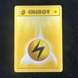Pokemon Lightning Energy #100/102 1st edition Base Set - Image 1