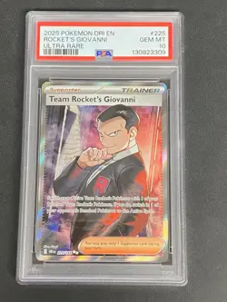Pokemon Team Rocket's Giovanni 225/182 Sv10: Destined Rivals Full Art PSA 10 - Image 1
