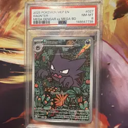 2025 POKEMON MEP EN-ME BLACK STAR PROMO #027 HAUNTER PSA 8 - Image 1