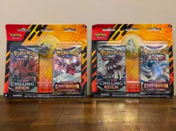 Pokemon TCG: Sword & Shield Pin 2 Pack Blister Chilling Reign/Lost Origin SEALED - Image 1