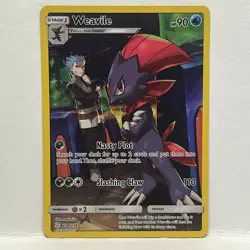 2019 Pokemon Weavile 238/236 Secret Rare Cosmic Eclipse Full Art Holo - Image 1