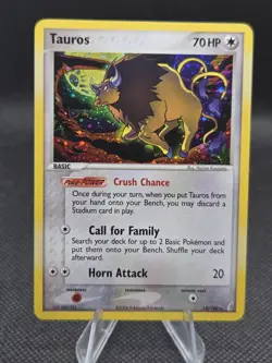 Tauros (Holo) 12/100 Pokemon Crystal Guardians - NM - Image 1