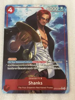 One Piece Shanks (008) (Alternate Art) OP12-008 Foil Legacy of the Master - Image 1