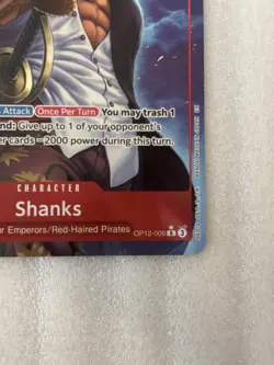 One Piece Shanks (008) (Alternate Art) OP12-008 Foil Legacy of the Master - Image 4
