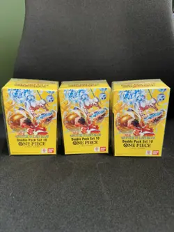 One Piece Adventure On Kami's Island Double PAck Set 10 Card Game TCG - Lot of 3 - Image 1