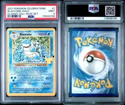 2021 POKEMON CELEBRATIONS CLASSIC COLLECTION #2 BLASTOISE HOLO PSA 9 MINT - Image 1