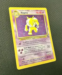 Pokemon TCG Hypno 8/62 Holo Rare WOTC Fossil Unlimited HP - Image 3