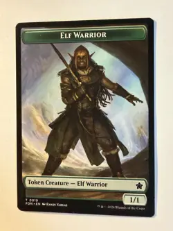 x1 Vivien Reid Emblem / Elf Warrior (25/19) FDN DOUBLE SIDED TOKEN 1x - Image 2
