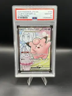 2025 POKEMON JTG EN-JOURNEY TOGETHER ULTRA RARE #173 LILLIE'S CLEFAIRY EX PSA 10 - Image 1