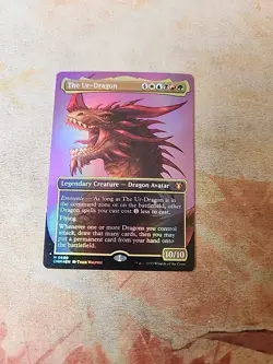 The Ur-Dragon Borderless Foil Commander Masters MTG LP - Image 1
