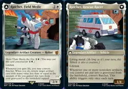 MTG Ratchet, Field Medic // Ratchet, Rescue Racer - Foil, Light Play, English Un - Image 1