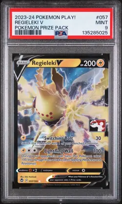 2023-2024 POKEMON PLAY! POKEMON PRIZE PACK #057 REGIELEKI V PSA 9 - Image 1