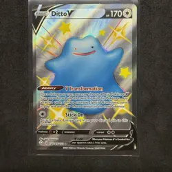 Ditto V SV118/SV122 Shining Fates: Shiny Vault Shiny Holo Rare Pokemon TCG - Image 1