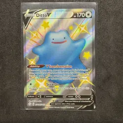 Ditto V SV118/SV122 Shining Fates: Shiny Vault Shiny Holo Rare Pokemon TCG - Image 3