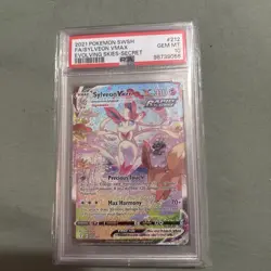Sylveon VMAX Alt Art PSA 10 Gem Mint #212/203 Evolving Skies Pokemon Card - Image 1