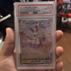 Sylveon VMAX Alt Art PSA 10 Gem Mint #212/203 Evolving Skies Pokemon Card - Image 3