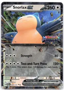 Snorlax ex (Prismatic Evolution Stamped) 076/131 Holo - Image 1