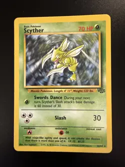 Scyther 26/64 Jungle Set Non Holo Rare Vintage Pokemon - Image 1