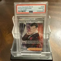 2025 POKEMON DRI EN-DESTINED RIVALS ULTRA RARE TEAM ROCKET'S GIOVANNI PSA 10 - Image 1