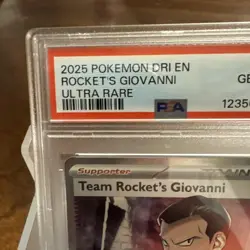 2025 POKEMON DRI EN-DESTINED RIVALS ULTRA RARE TEAM ROCKET'S GIOVANNI PSA 10 - Image 2