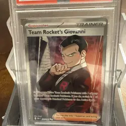 2025 POKEMON DRI EN-DESTINED RIVALS ULTRA RARE TEAM ROCKET'S GIOVANNI PSA 10 - Image 4