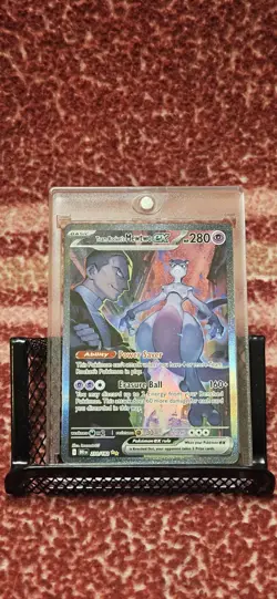 Team Rocket’s Mewtwo ex 231/182 Special Illustration Rare Pokemon NM/MT - Image 1
