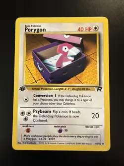 Porygon 1st Edition Team Rocket Non Holo #48/82 Pokemon - Image 1