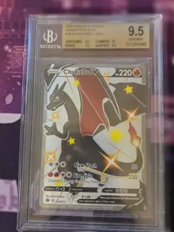 Pokemon Champions Path Shiny Charizard V Secret Rare 79/73 Beckett 9.5 GEMMINT - Image 1