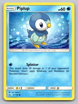 Piplup 31/156 Common Ultra Prism Pokemon Lightly Played - Image 1