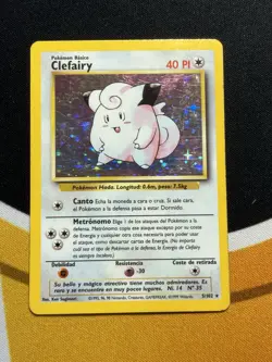 Clefairy 5/102 Pokemon Base Set 1999 Unlimited Holo Rare (Spanish) - Image 1